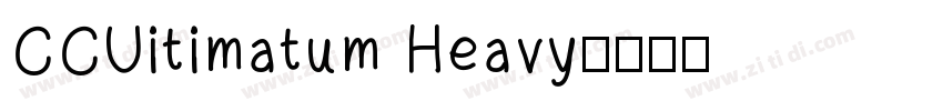 CCUitimatum Heavy字体转换